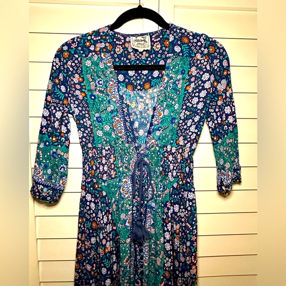 JAASE Boho Floral Button Down Maxi Dress S Beautiful!!! - Picture 1 of 11